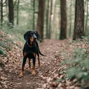 Black and Tan Coonhound dog breed - friendly large sized dog similar to Treeing Walker Coonhound