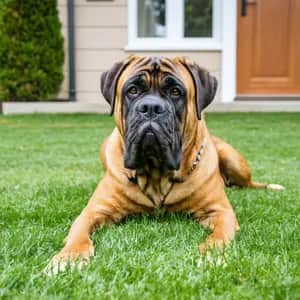 Bullmastiff dog breed - friendly large sized dog similar to Boxer