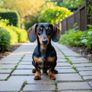 Dachshund dog breed - friendly small sized dog similar to Petit Basset Griffon Vendeen