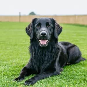 Flat-Coated Retriever dog breed - friendly medium sized dog similar to Golden Retriever
