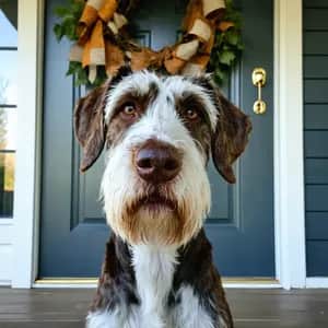 German Wirehaired Pointer dog breed - friendly medium sized dog similar to German Shorthaired Pointer