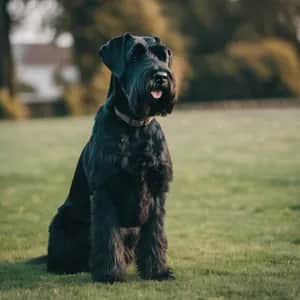 Giant Schnauzer dog breed - friendly large sized dog similar to Bouvier des Flandres