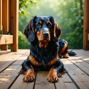 Gordon Setter dog breed - friendly large sized dog similar to English Setter