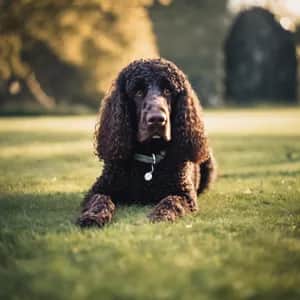 Irish Water Spaniel dog breed - friendly large sized dog similar to Portuguese Water Dog