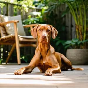 Vizsla dog breed - friendly medium sized dog similar to Brittany