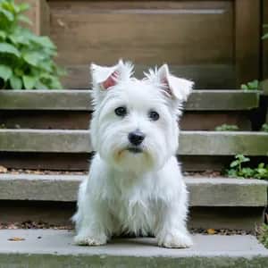 West Highland White Terrier dog breed - friendly small sized dog similar to Scottish Terrier